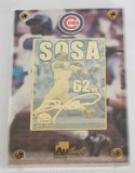 1998 MLB Sammy Sosa Home Run Record Breaker 24K Gold Metal MINI Collectible Card LE # 963/2,500