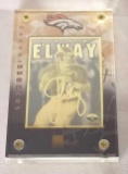 1998 NFL John Elway Super Bowl MVP 24k Gold Metal Collectible Card Limited Edition Number 511/750