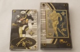 NFL 1999 Ricky Williams 24k Gold & Silver Card & 24k Gold Signature Card - 2 Card Set