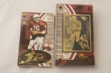 NFL 1999 Jake Plummer 24k Gold & Silver Card #596 & 24k Gold Signature Card #636 - 2 Card Set