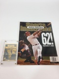 MLB 1998 Mark McGwire 62 Home Run Sports Illustrated 24k Gold & Silver ERROR Card w/ Matching SI mag