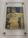 MLB 1999 Mark McGwire 70 Home Runs Collectible 24k Gold & Silver ERROR Card