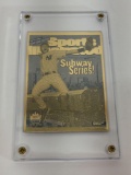 MLB 2000 Sports Illustrated Subway Series Derek Jeter Collectible 24k Gold & Silver ERROR Card