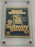 MLB 2000 Derek Jeter Sports Illustrated Subway Series Collectible 24k Gold & Silver ERROR Card