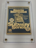 MLB 2000 Derek Jeter Sports Illustrated Subway Series Collectible 24k Gold & Silver ERROR Card