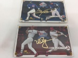 1999 Mark McGwire & Sammy Sosa Back to Back 60 Home Runs Gold Signature 2-Card Set