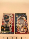 1998 Kerry Wood NL ROY Gold Signature & Ben Grieve AL ROY Gold Signature 2-Card Set