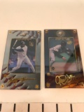 MLB 1998 Tony Clark Gold Prospect & Roberto Alomar Team Gold - 24k Gold Sigature 2-Card Set