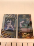 MLB 1998 Tony Clark Gold Prospect & Roberto Alomar Team Gold - 24k Gold Sigature 2-Card Set