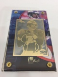 NFL 2000 John Elway 2xSB and 2x MVP 24k Gold & Silver Metal Card Limited Edition #2212/10000 w/ COA