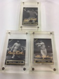 1993 Spectrum 24k Gold Signature Ruth, Gehrig, Stengal Limited Edition Cards - Set of 3 Yankees