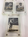 1993 Spectrum 24k Gold Signature Cobb, Paige, Hornsby Limited Edition Cards - Set of 3