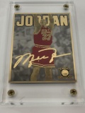 2017 NBA Michael Jordan 3x4 inch Gold, Silver, & Color Limited Edition Card Production Proof