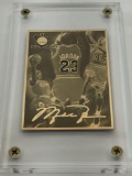 2017 NBA Michael Jordan Career 24k Gold Limited Edition Card Production PROOF
