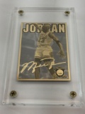 2017 NBA Michael Jordan-Dunking 34K Gold & Silver Limited Edition Card Production PROOF