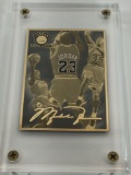 2017 NBA Michael Jordan-Career 24K Gold & Silver Limited Edition Card Production PROOF