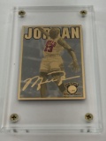 2107 NBA Michael Jordan-Dunking 24K Gold, Silver & Color Limited Edition Card Production PROOF