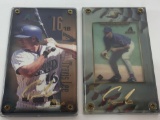 MLB 1998 & 1999 Travis Lee 24k Gold Signature Cards - Set of 2 Production Proofs