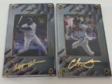 MLB 1998 Tony Clark & Chipper Jones 24k Gold Signature Cards - Set of 2 Production Proofs