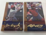 MLB 1998 Juan Gonzalez & Ivan Rodriguez 24k Gold Signature Cards - Set of 2 Production PROOFS