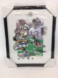 1999 NFL Warner Bros. Looney Tunes & Kurt Warner MVP - 22x17.5in Framed Lithograph- 4 of 250