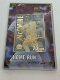 MLB 1998 Mark McGwire 70 Home Runs 24k Gold & Silver MINI-Card Limited Edition #77/7000