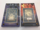 1997 Star Wars & Empire Strikes Back 24k Gold Triology Poster Cards -Matching Limited Edition #1549