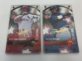 MLB 1999 Sammy Sosa and Mark Maguire Gold Stars 24k Gold Signature Cards- Production PROOFS
