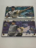 2001 MLB Johnson & Schilling World Series Co-MVPs 24k Gold Signature Cards- Production PROOFS