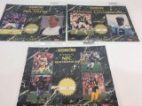 NFL 1993 Phil Simms, Randall Cunningham & NFC QBs 24k Gold Spectrum Tribute Sheets - 3 sheets - LE