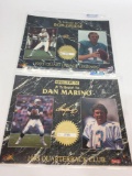 NFL 1993 QBs Dan Marino & Bob Griese Spectrum 24k Gold Signature Tribute Sheets - 2 sheets - LE