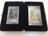 MLB 1998 Derek Jeter MATCHING LE 24k Gold Metal Card & 24k Gold Signature Card - LE #9 of 350