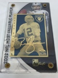 NFL 2002 MVP Rich Gannon 24k Gold Metal Card Limited Edition #6/10,000 w/ CoA