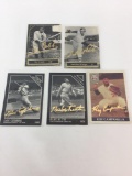 1993Spectrum/Front Row Ruth, Paige, Cobb, Gehrig, Campanella 24k Gold Signature Cards - 5 Card set