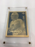 1995 Upper Deck NFL Dan Marino 343 Career TDs - 24k Gold Metal Card Production Proof