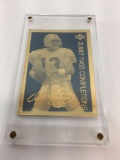 1995 Upper Deck NFL Dan Marino 3,687 Pass Completions - 24k Gold Metal Card Production PROOF