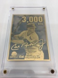 MLB Cal Ripken Jr 3000 Hits Limited Edition 24k Gold Metal ERROR Card