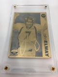 1999 NFL SB MVP John Elway Limited Edition 24k Gold Metal ERROR Card