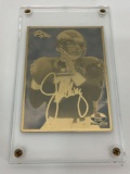 1999 NFL Limited Edition John Elway 24k Gold Metal ERROR Card