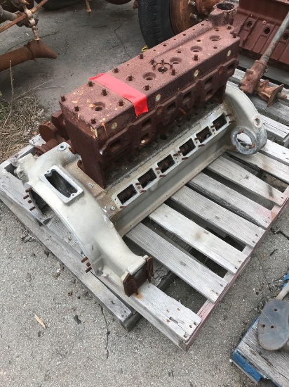 Large Engine on Pallet. Location:... Rear Lot