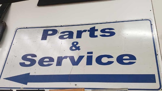 parts and service sign 30in tall 60in wide Location:... Front Shop