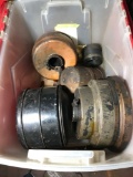 Crate of Vintage Car Filter Drums 4 Units Location Cargo Container