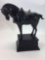 Metal Horse Statuette 12in Tall