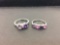 Lot of 2 Rings - .925 Silver - Appears to be Sapphire & Amethyst Gemstones