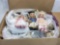 Box of various Dolls, mostly Precious Moments Dolls