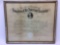 Framed Certificate from The National Society of the Daughters of the American Revolution