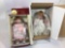 2 Precious Heirloom Dolls from The Fayzah Spanos Collection In Original Packaging 20in & 19in Tall