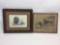 2 Western Themed Framed Art - 15x12in & 17x14in Signed Jim Savage 1981 # 242/450