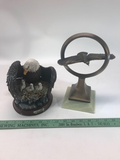Guiding Wings Bald Eagle And Eagle Brass Statue 2 Units