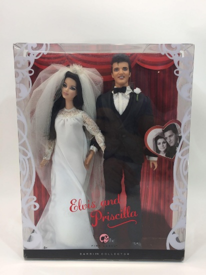 Barbie Collector ELVIS and PRISCILLA Dolls WEDDING DAY Collector SET (2008)